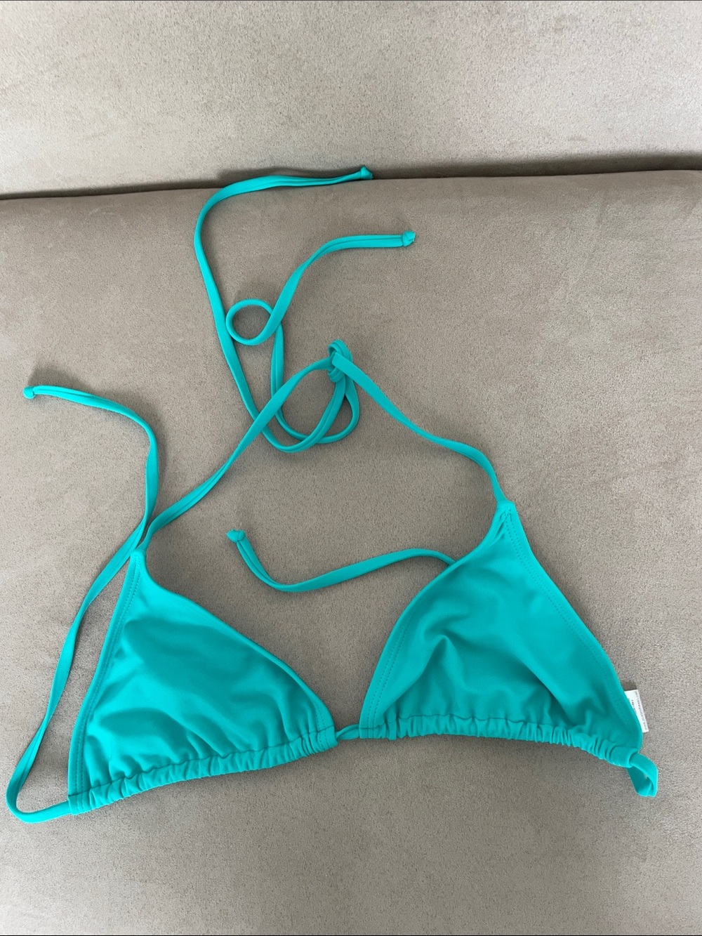 PualaniTeal Triangle Bikini Top